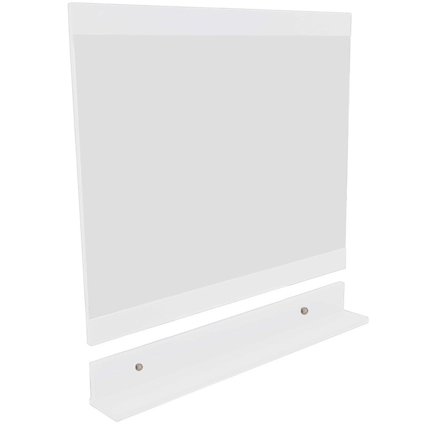 40" Solid Wood Frame Mirror with White Finish