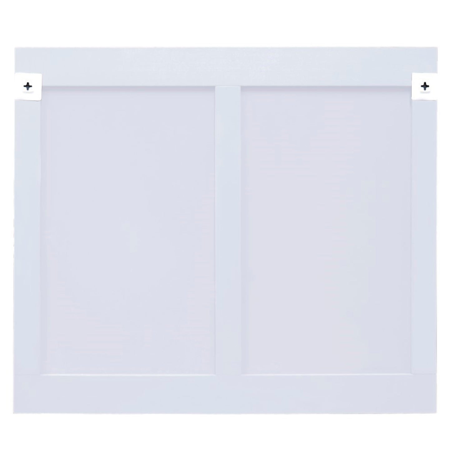 40" Solid Wood Frame Mirror with White Finish