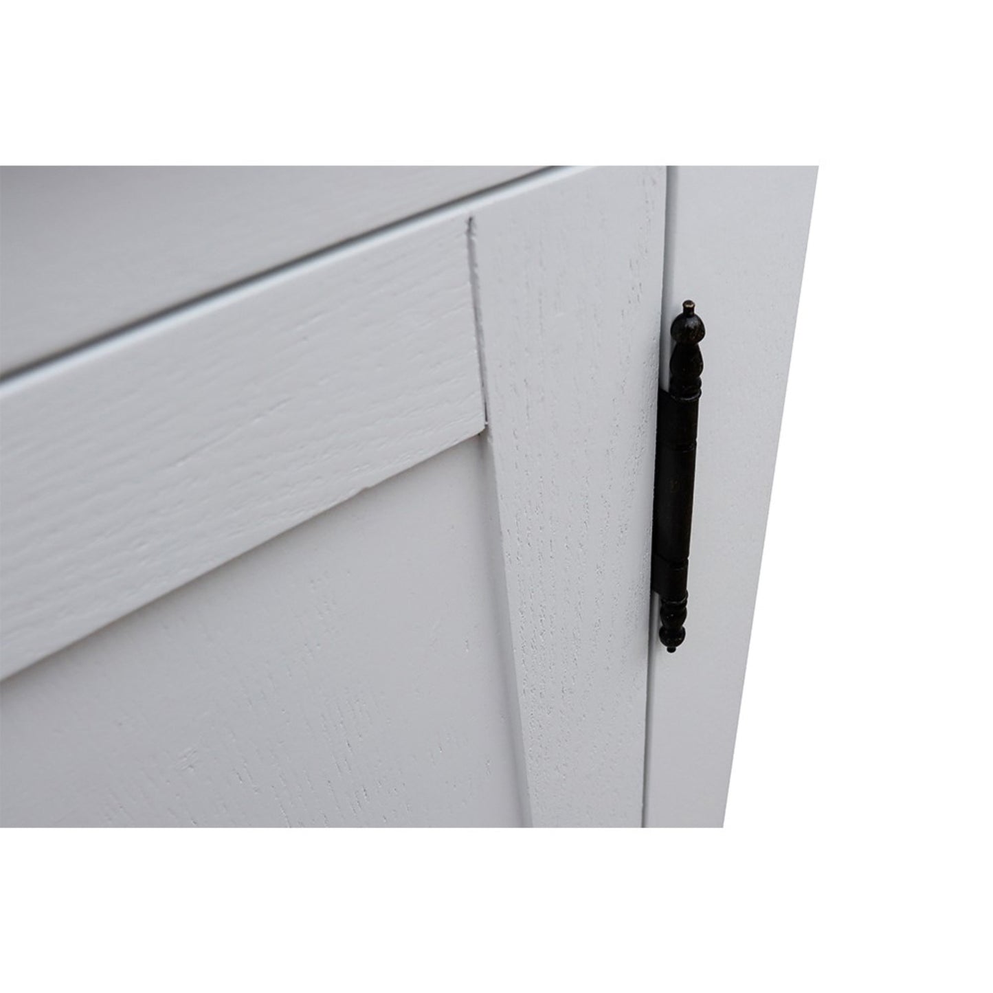 55 in. Double Vanity in Glacier Ash Finish with Black Galaxy Granite Top and Rectangle Sink, Plantation Collection