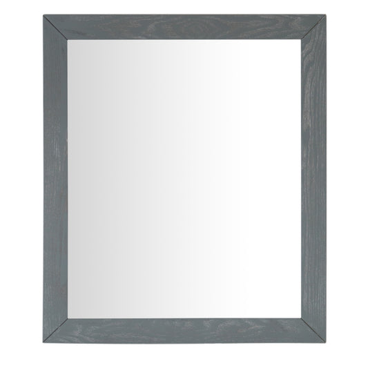 24 in. Wood Frame Mirror in Gray Ash Finish