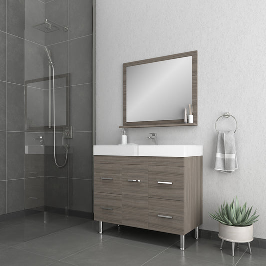 Ripley 42 inch Modern Bathroom Vanity Gray