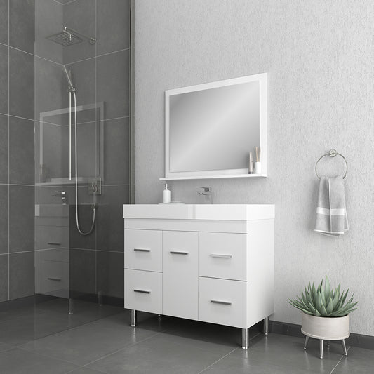 Ripley 42 inch Modern Bathroom Vanity White