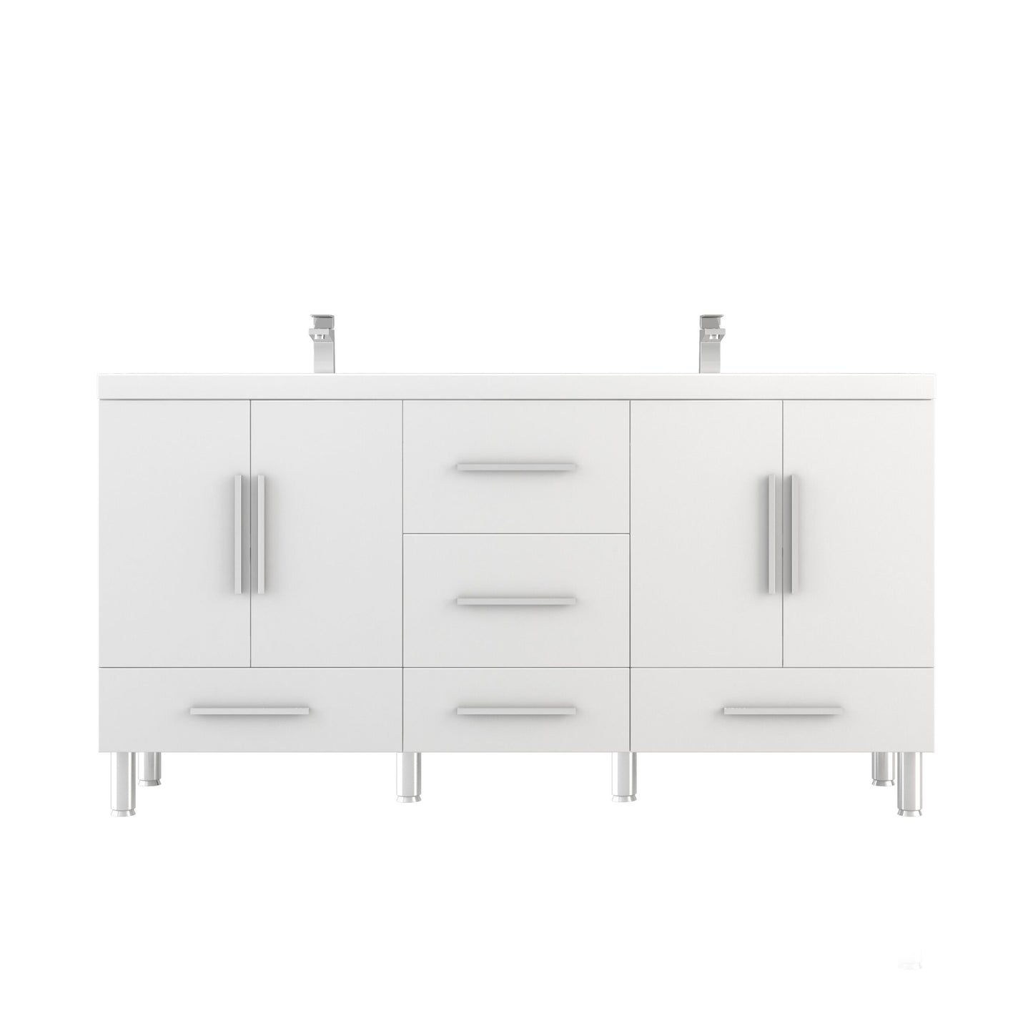 Ripley 72 inch Double Bathroom Vanity White
