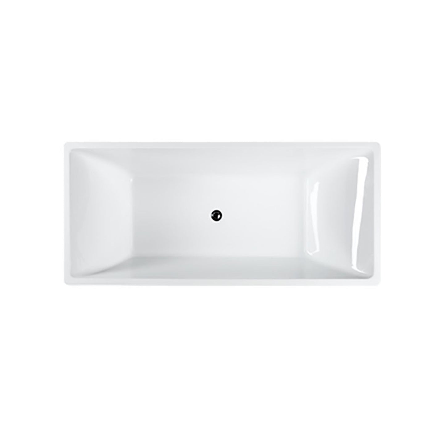 Messina 71 in. Freestanding Bathtub in Glossy White