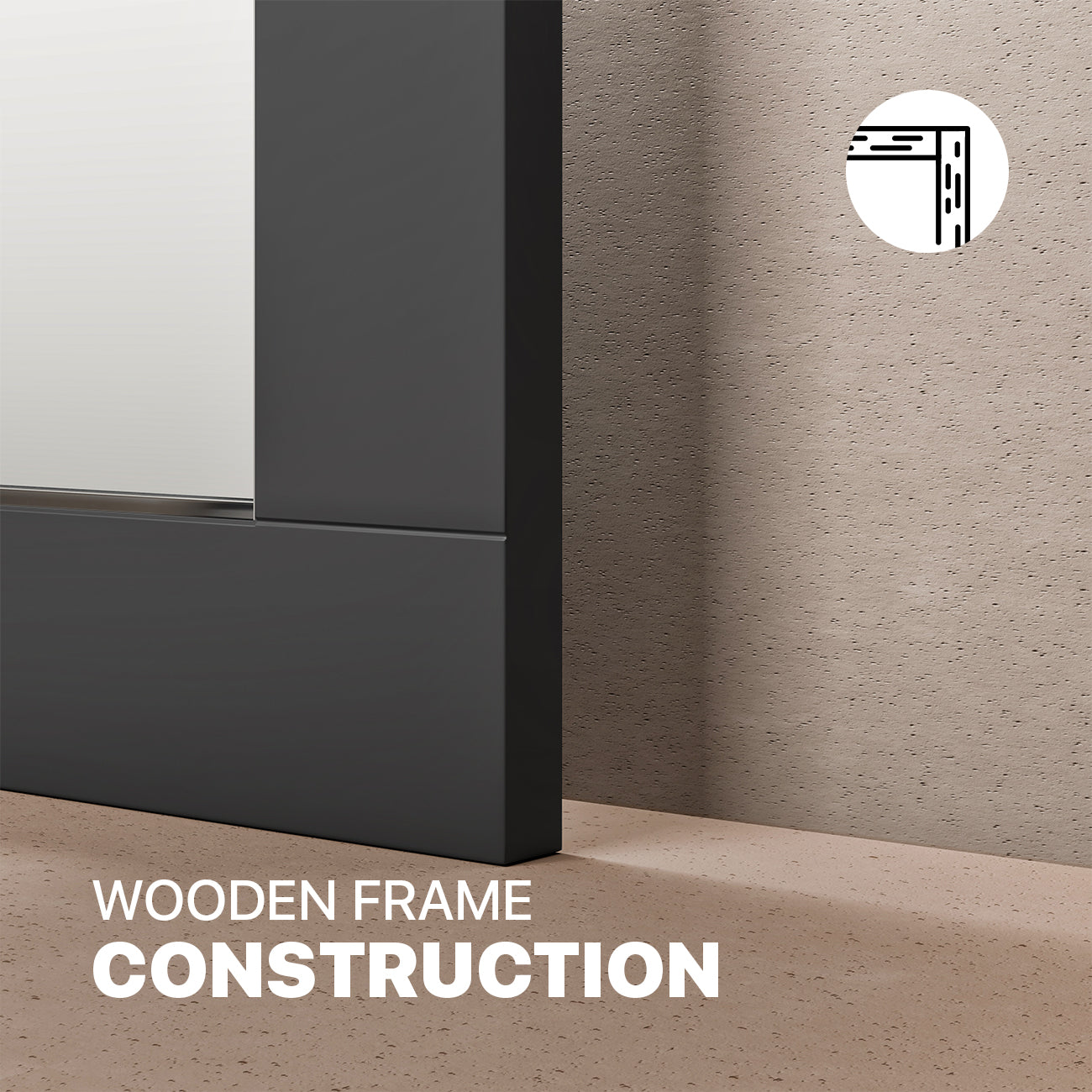 Aberdeen 24"W x 30"H Rectangular Mirror with Espresso Wooden Frame