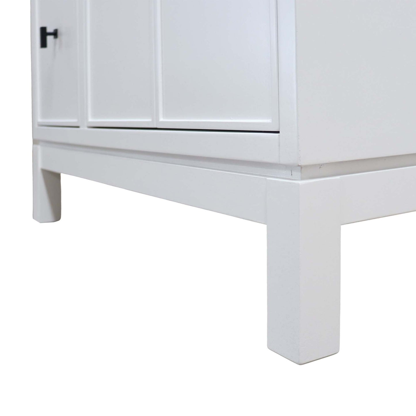37 in. Single Sink Vanity in White with Engineered Quartz Top
