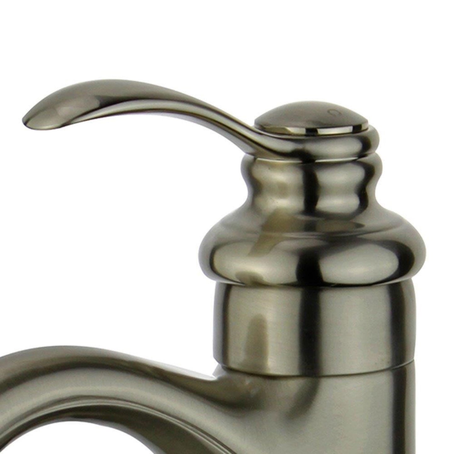 Barcelona Single Hole Single Handle Bathroom Faucet with Overflow Drain in Brushed Nickel