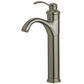 Madrid Single Hole Single Handle Bathroom Faucet in Brushed Nickel with Overflow Drain in with Overflow