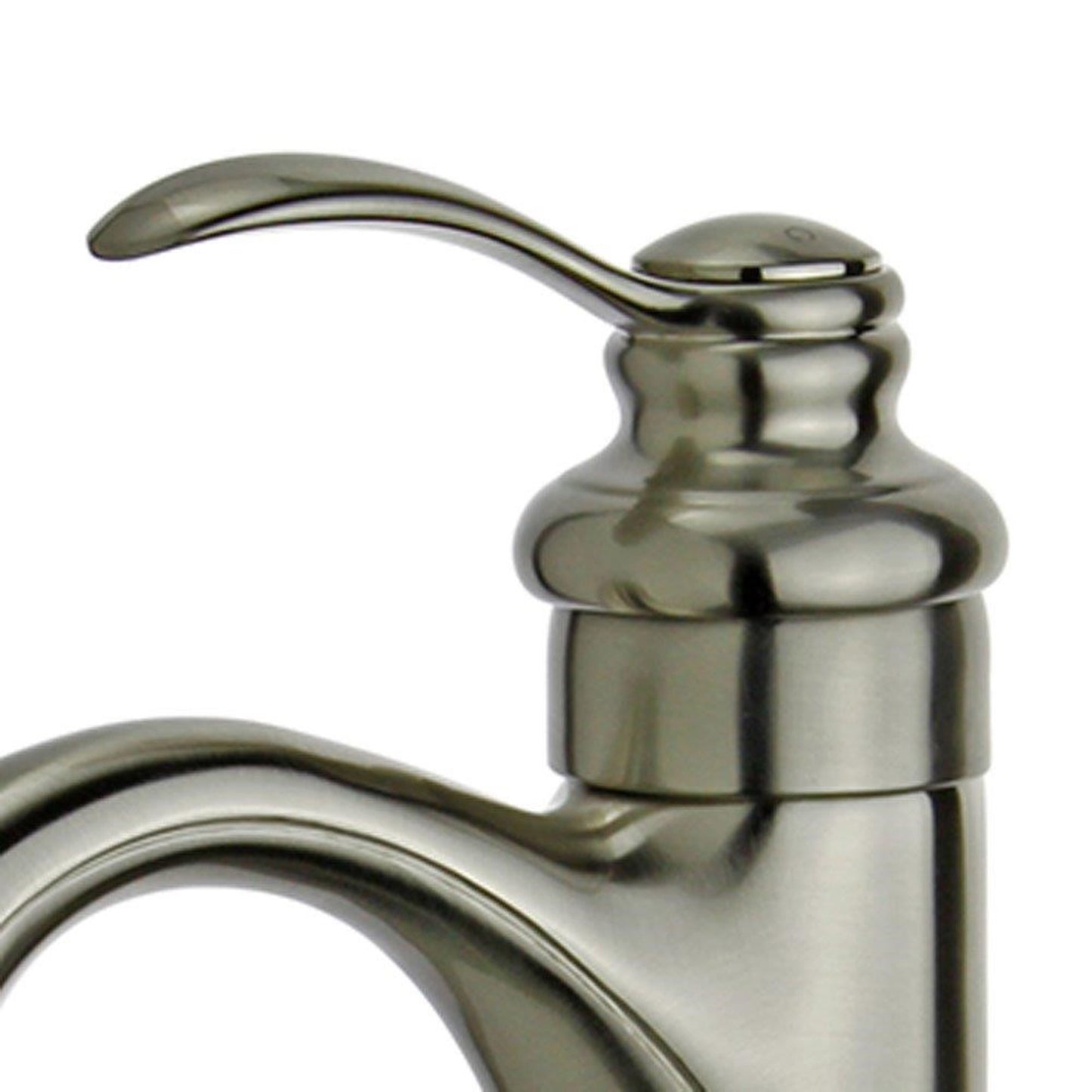 Madrid Single Hole Single Handle Bathroom Faucet in Brushed Nickel with Overflow Drain in with Overflow