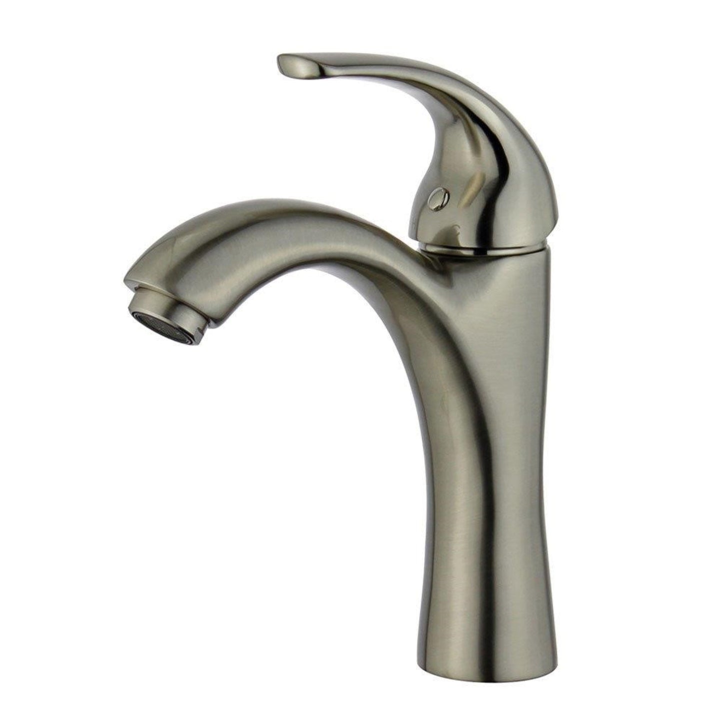 Seville Single Handle Bathroom Vanity Faucet in Brushed Nickel Finish with Overflow