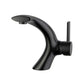 Bilbao Single Handle Bathroom Vanity Faucet in Black Finish with Overflow