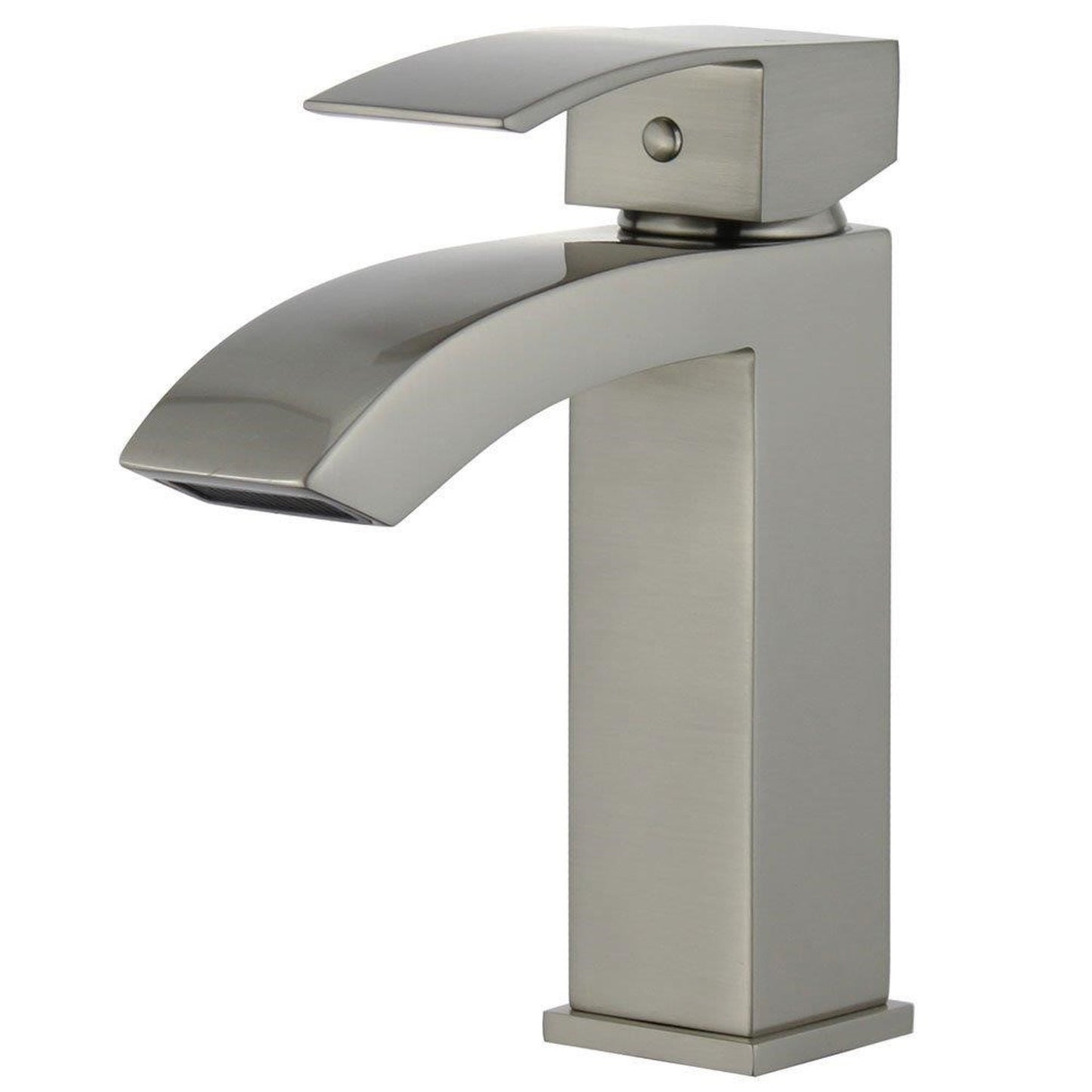 Cordoba Single Handle Bathroom Vanity Faucet in Brushed Nickel Finish with Overflow