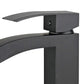 Cordoba Single Handle Bathroom Vanity Faucet in Black Finish with Overflow