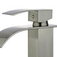 Santiago Single Handle Bathroom Vanity Faucet in Brushed Nickel Finish with Overflow