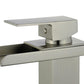 Pampalona Single Handle Bathroom Vanity Faucet in Brushed Nickel with Overflow