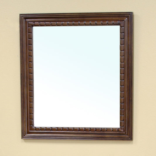 Solid Wood Frame Mirror-Walnut Finish