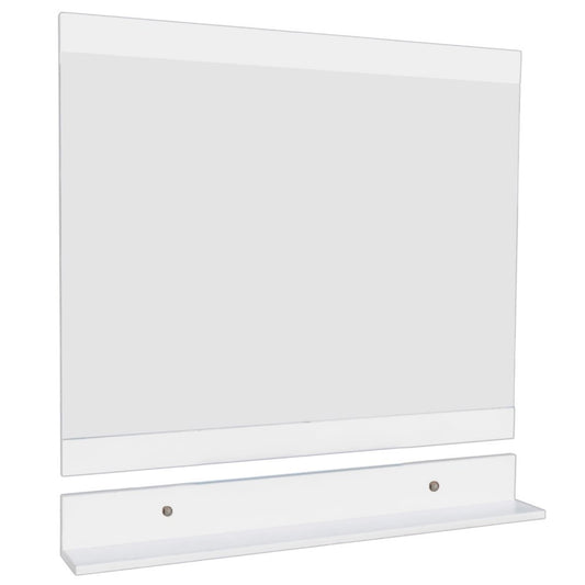 40" Solid Wood Frame Mirror with White Finish