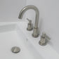 Faenza Double Handle Brushed Nickel Widespread Bathroom Faucet with Drain Assembly