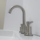 Faenza Double Handle Brushed Nickel Widespread Bathroom Faucet with Drain Assembly