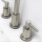 Faenza Double Handle Brushed Nickel Widespread Bathroom Faucet with Drain Assembly