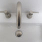 Faenza Double Handle Brushed Nickel Widespread Bathroom Faucet with Drain Assembly