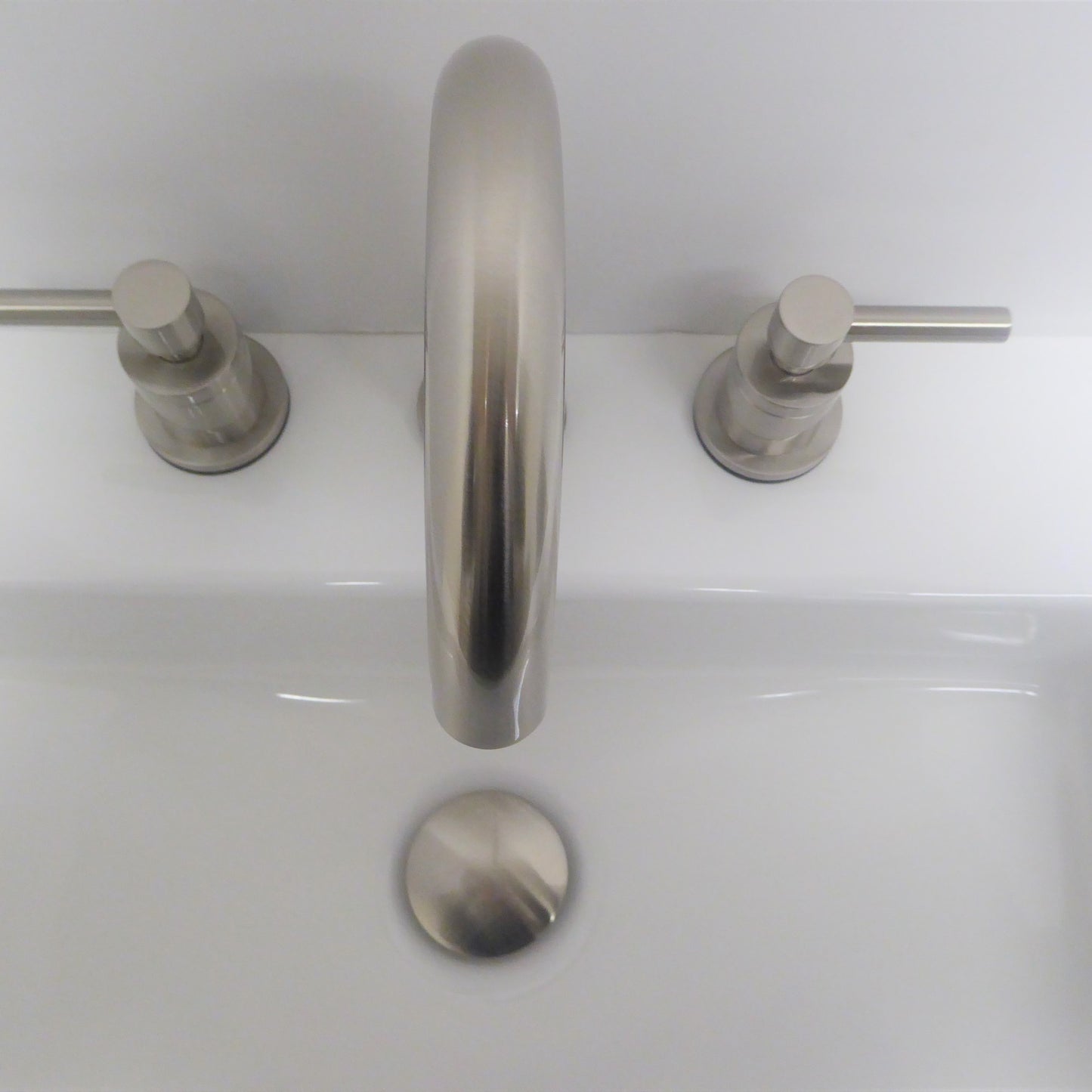 Faenza Double Handle Brushed Nickel Widespread Bathroom Faucet with Drain Assembly