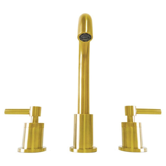 Faenza Double Handle Gold Widespread Bathroom Faucet with Drain Assembly