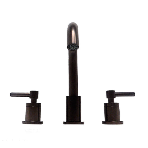 Faenza Double Handle Oil Rubbed Bronze Widespread Bathroom Faucet with Drain Assembly