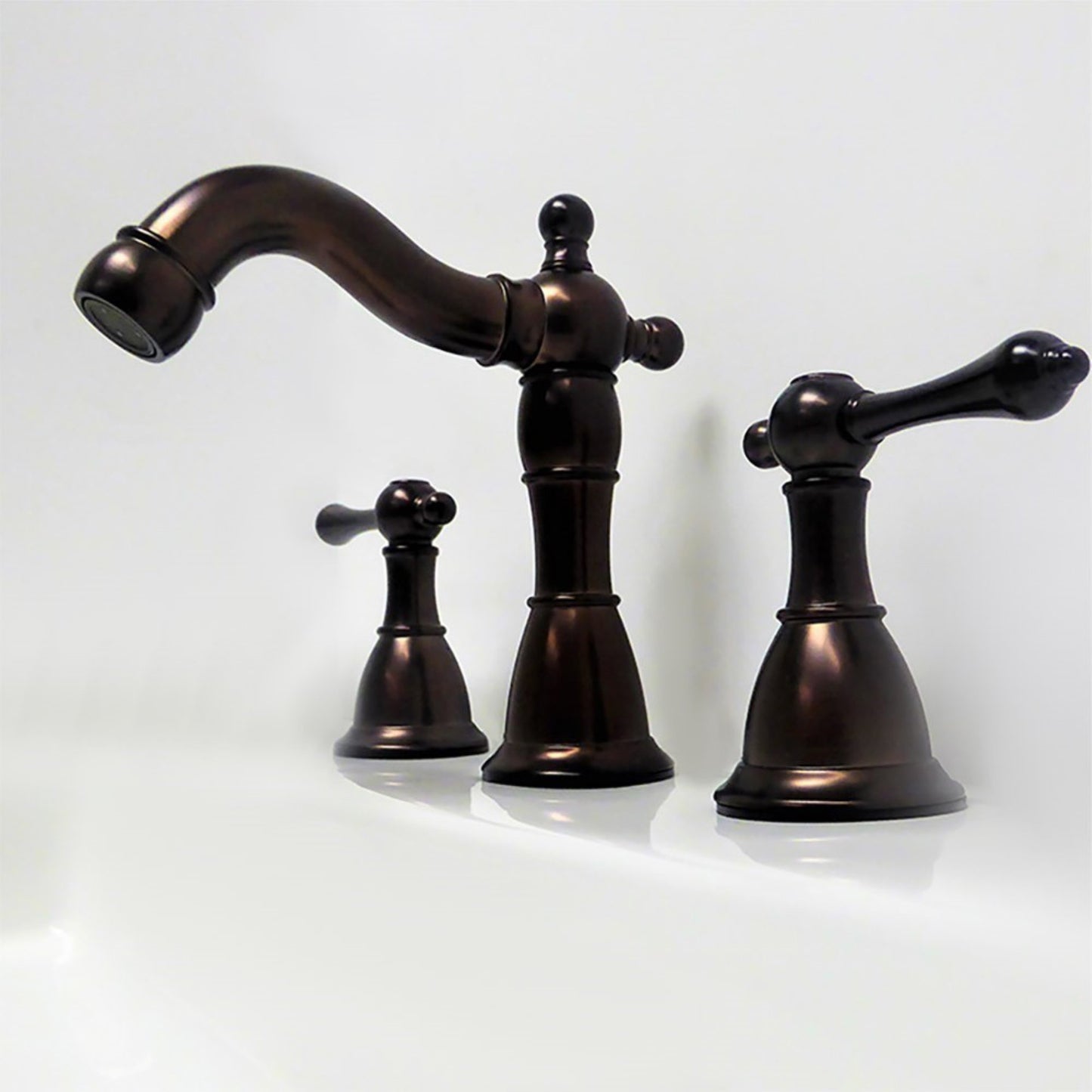 Messina Double Handle Oil Rubbed Bronze Widespread High Arc Bathroom Faucet with Drain Assembly *99558