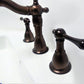 Messina Double Handle Oil Rubbed Bronze Widespread High Arc Bathroom Faucet with Drain Assembly *99558