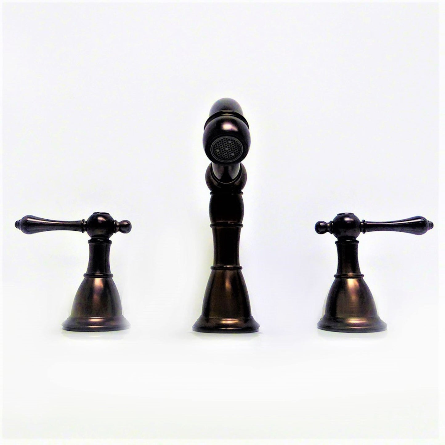 Messina Double Handle Oil Rubbed Bronze Widespread High Arc Bathroom Faucet with Drain Assembly *99558