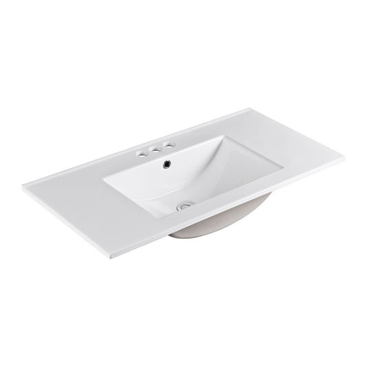 36 in. Single Sink Ceramic Top