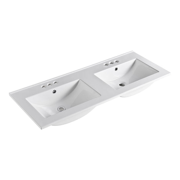 48 in. Double Sink Ceramic Top