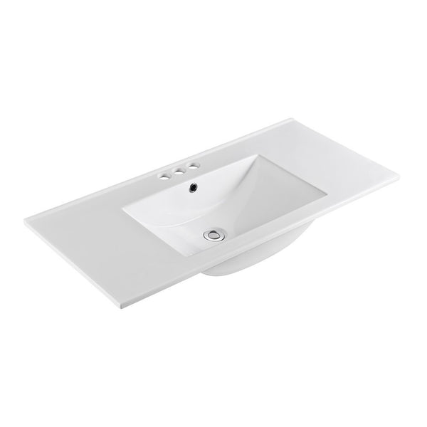 48 in. Single Sink Ceramic Top