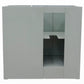 37 in. Single Vanity in Gray Ash Finish with Black Galaxy Top and Oval Sink - Left Doors/Left Sink, Plantation Collection