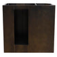 37 in. Single Vanity in Brown Ash Finish with Black Galaxy Top and Oval Sink - Right Doors/Right Sink, Plantation Collection