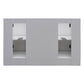 55 in. Double Vanity in Glacier Ash Finish with Gray Granite Top and Rectangle Sink, Plantation Collection