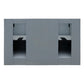 55 in. Double Vanity in Gray Ash Finish with Black Galaxy Granite Top and Rectangle Sink, Plantation Collection