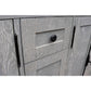 55 in. Double Vanity in Gray Ash Finish with Black Galaxy Granite Top and Rectangle Sink, Plantation Collection