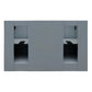 55 in. Double Vanity in Gray Ash Finish with Gray Granite Top and Rectangle Sink, Plantation Collection