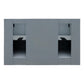 55 in. Double Vanity in Gray Ash Finish with White Carrara Marble Top and Rectangle Sink, Plantation Collection