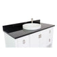 49 in. Single Vanity in White Finish with Black Galaxy Top and Round Sink, Monterey Collection