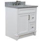 31 in. Single Sink Vanity in White Finish with Gray Granite with Rectangle Sink