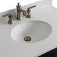 37 in. Single Vanity in Dark Gray Finish with White Quartz and Oval Sink- Left Door/Center Sink