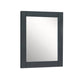 24 in. Wood Frame Mirror in Dark Gray Finish