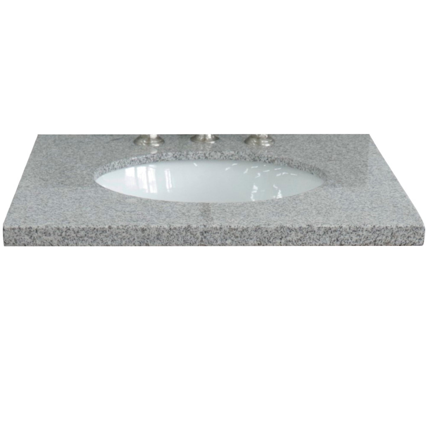 37 in. Gray Granite Top with Oval Sink