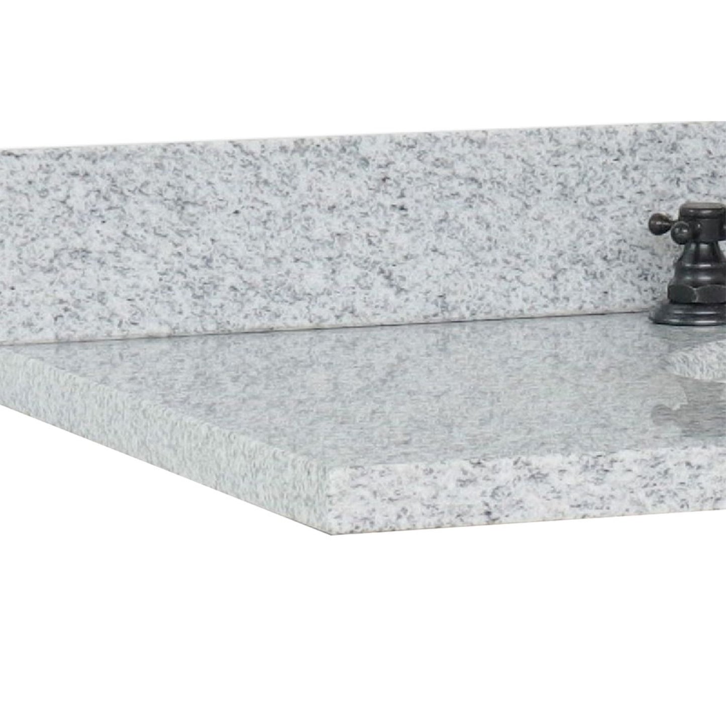 31 in. Gray Granite Top with Oval Sink