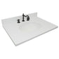 25 in. White Quartz Counter Top and Single Oval Sink