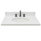 25 in. White Quartz Counter Top and Single Oval Sink