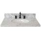 25 in. White Carrara Counter Top and Single Oval Sink